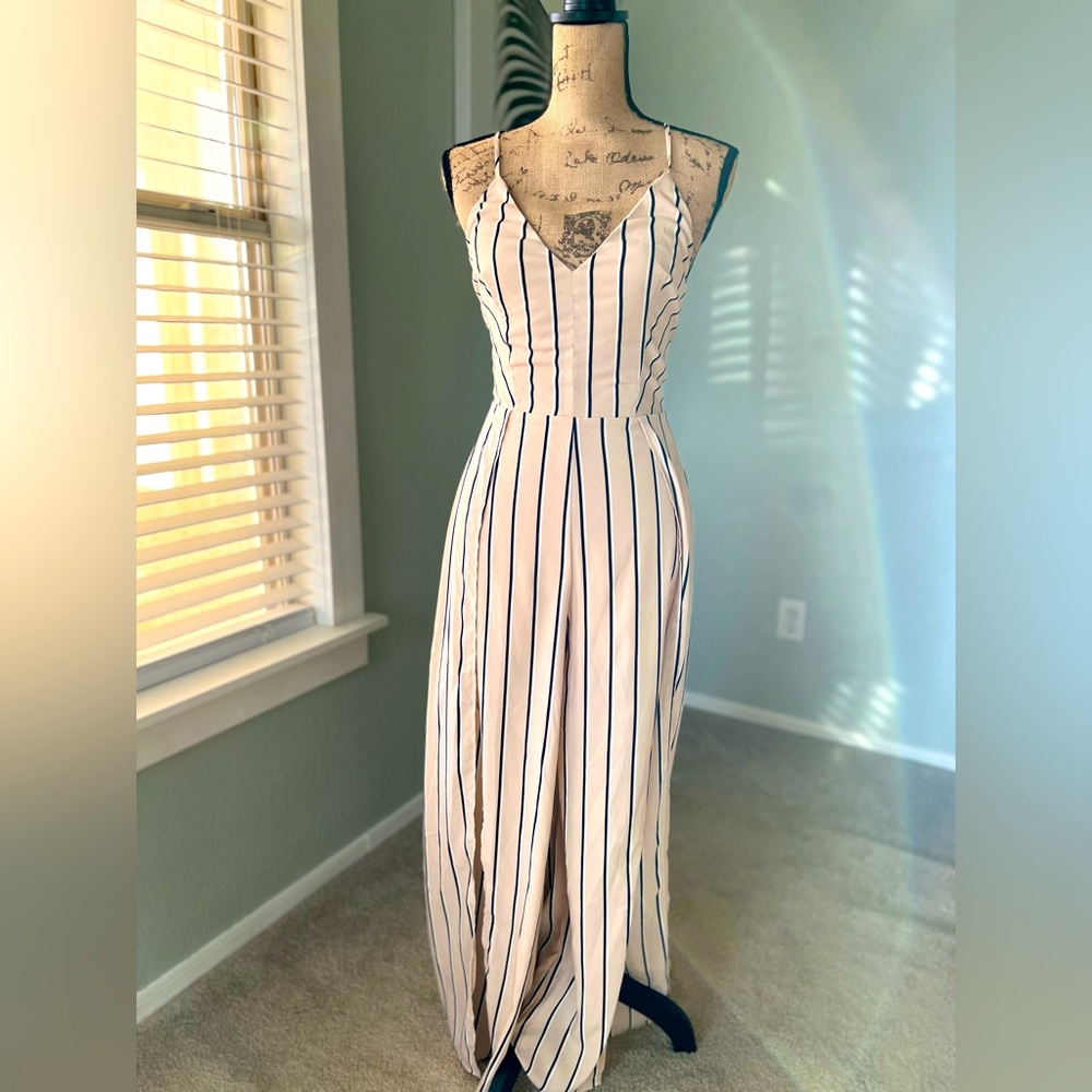 Blush Striped Romper